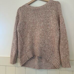 LOFT‎ Heathered Pink Crew Neck Sweater